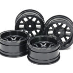 Tamiya 51686 CC-02 12-Spoke Wheels (26mm Width, Offset +6) (Black) 4pcs.
