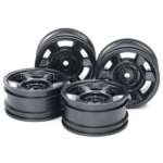 Tamiya 51688 CC-02 Chassis 26mm 6-Spoke Wheels (Offset+4, Black) (4pcs.)