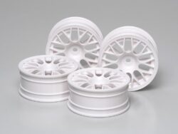 Tamiya 53468 Medium-Narrow White Mesh Wheels (Offset +2)