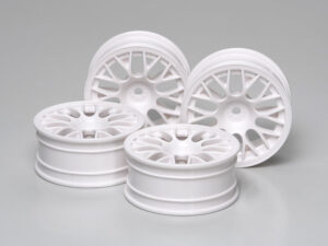 Tamiya 53468 Medium-Narrow White Mesh Wheels (Offset +2)
