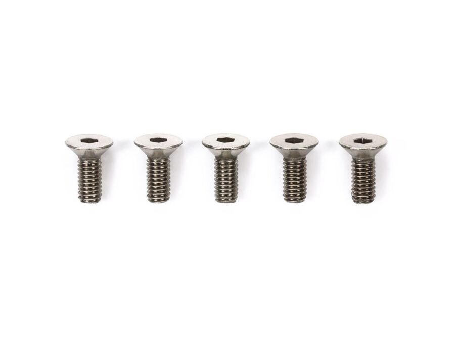 Tamiya 53534 3x8mm Titanium Countersunk Hex Head Screw (5pcs.)：圖片 1