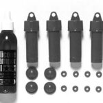 Tamiya 53560 RC GP TGM-02 Damper Cylinder - Red w/Oil, 4pcs/pk (8 require)