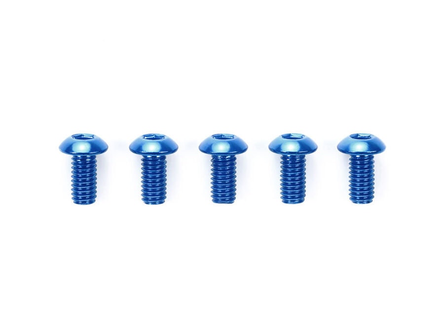 Tamiya 53765 3x6mm Round Head Socket Screw / Blue (5 Pcs.)：圖片 1