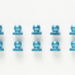 Tamiya 53869 RC 5mm Aluminum Short Ball Nut (Blue/10Pcs)