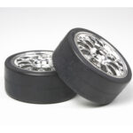 Tamiya 53959 Metal Plated Mesh Wheel w/Drift Tire Type D 2pcs. (26mm Offset +2)