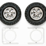 Tamiya 54483 Rock Block Tires w/Tapered 6-Spoke Wheel for CC-01