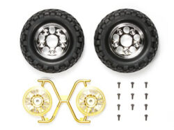 Tamiya 54484 RC Rock Block Tires w/2-Piece Mesh Wheels (CC-01)