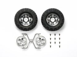 Tamiya 54554 CC01 Rock Block Tires w/5 Spoke Wheels (2Pcs)