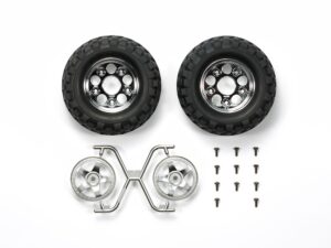 Tamiya 54554 CC01 Rock Block Tires w/5 Spoke Wheels (2Pcs)