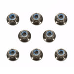 Tamiya 54642 4mm Flange Lock Nut (Black, 8pcs.)