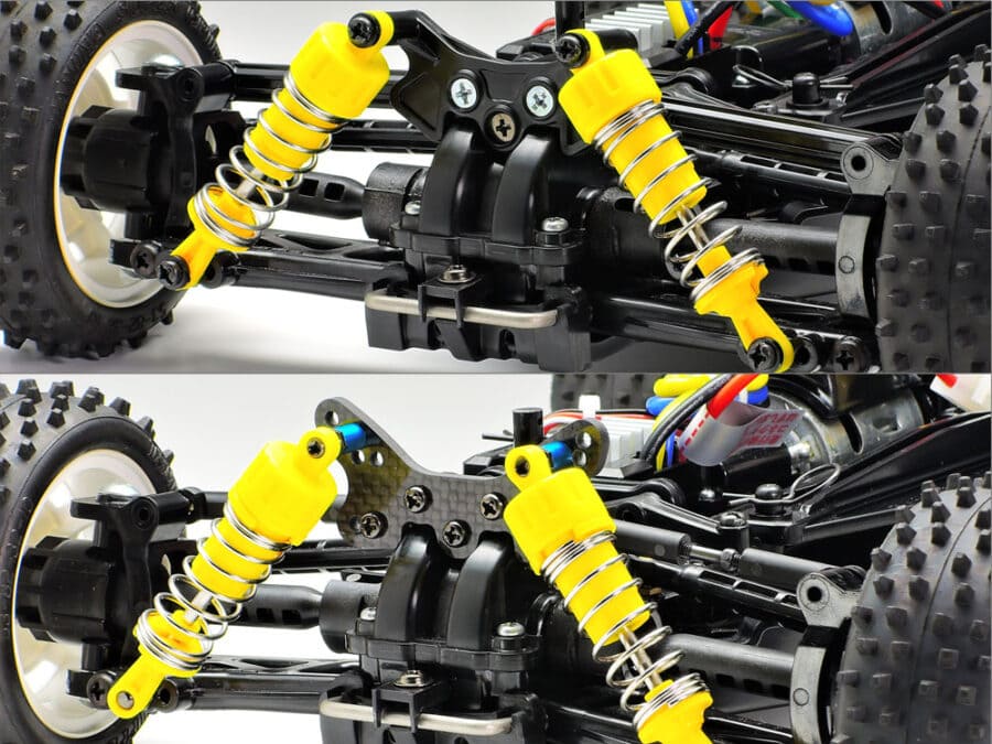 Tamiya 54754 TT-02B Carbon Damper Stays (Front & Rear)：圖片 2