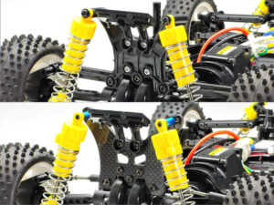 Tamiya 54754 TT-02B Carbon Damper Stays (Front & Rear)：圖片 3
