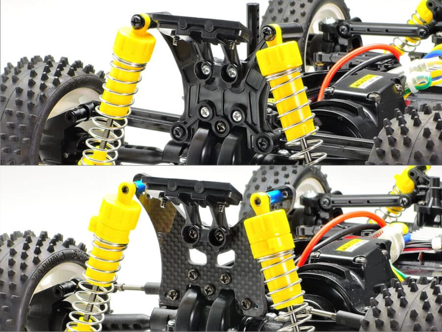 Tamiya 54754 TT-02B Carbon Damper Stays (Front & Rear)：圖片 3