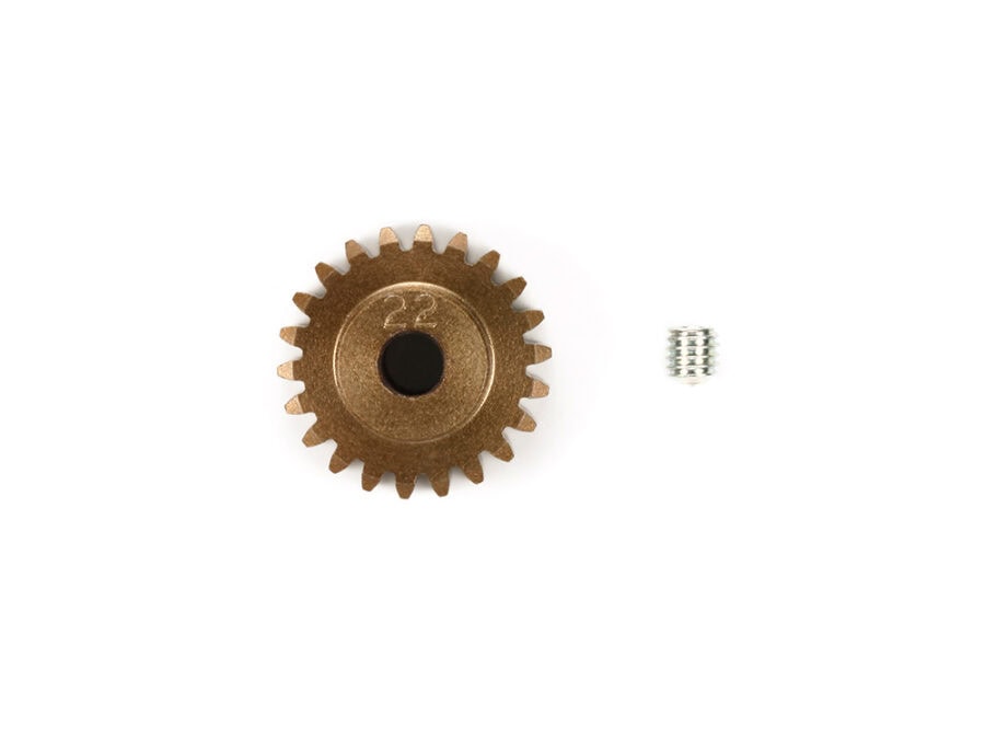 Tamiya 54770 RC Hard Coated Pinion Gear 06 Module Aluminum (22T) Hop-Up Parts：圖片 1
