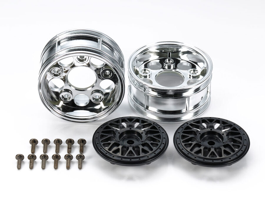 Tamiya 54794 RC 2-Piece Mesh Wheels (2pcs , Black)：圖片 1