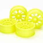 Tamiya 54850 Medium-Narrow Mesh Wheels (24mm Width, Offset+2)(Fluorescent Yellow/4pcs.)