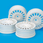 Tamiya 54851 Medium-Narrow Rally Dish Wheels (24mm Width, Offset 0)(White/4pcs.)