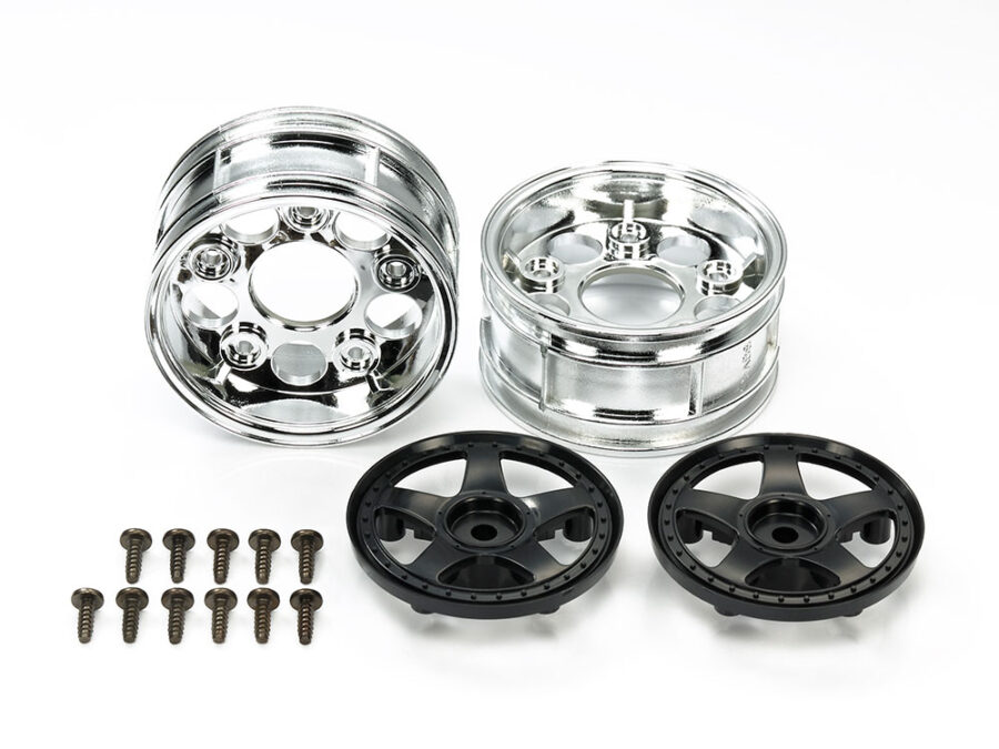 Tamiya 54854 2-Piece 5-Spoke Wheels *2 Bla：圖片 1