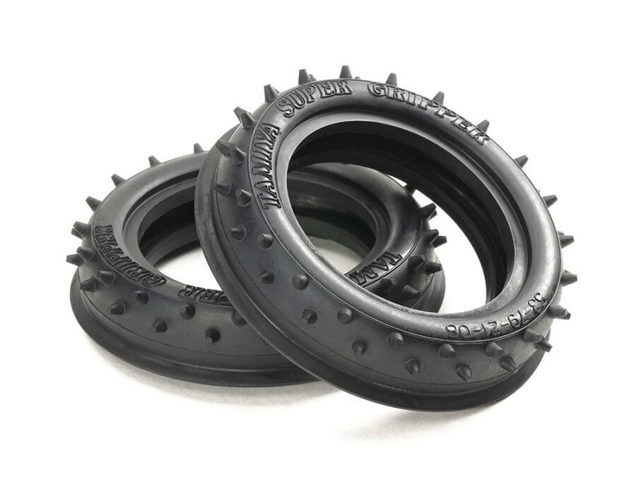 Tamiya 54896 2WD Front Rib-Spike Tires (60/14)：圖片 1