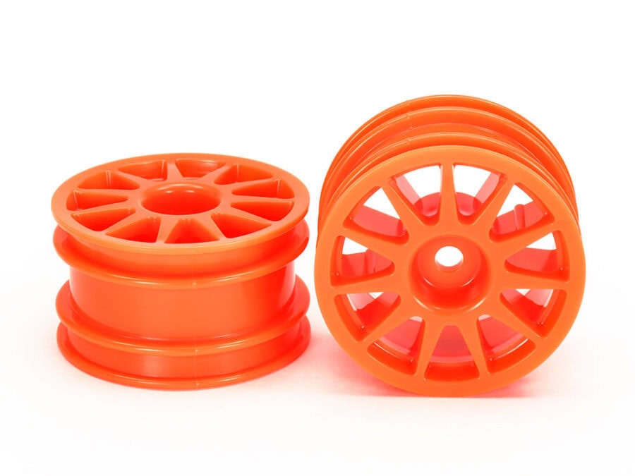Tamiya 54913 T3-01 11-Spoke Wheels (Fluorescent Orange, 2pcs.)：圖片 1