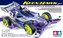 Tamiya 95399 1/32 Mini 4WD Keen Hawk Jr. Clear Purple Special (MA Chassis)：圖片 3