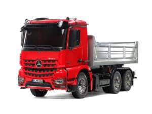 Tamiya 56361 1/14 RC Mercedes-Benz Arocs 3348 6x4 Tipper Truck Red Cab & Silver Bed Edition