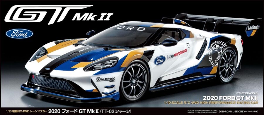 Tamiya 58689 1/10 R/C 2020 Ford GT Mk II (TT-02 Chassis)：圖片 2