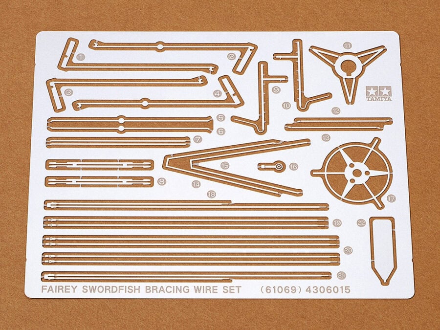 Tamiya 61069 1/48 Fairey Swordfish Mk.I Photo-Etched Bracing Wire Set：圖片 1