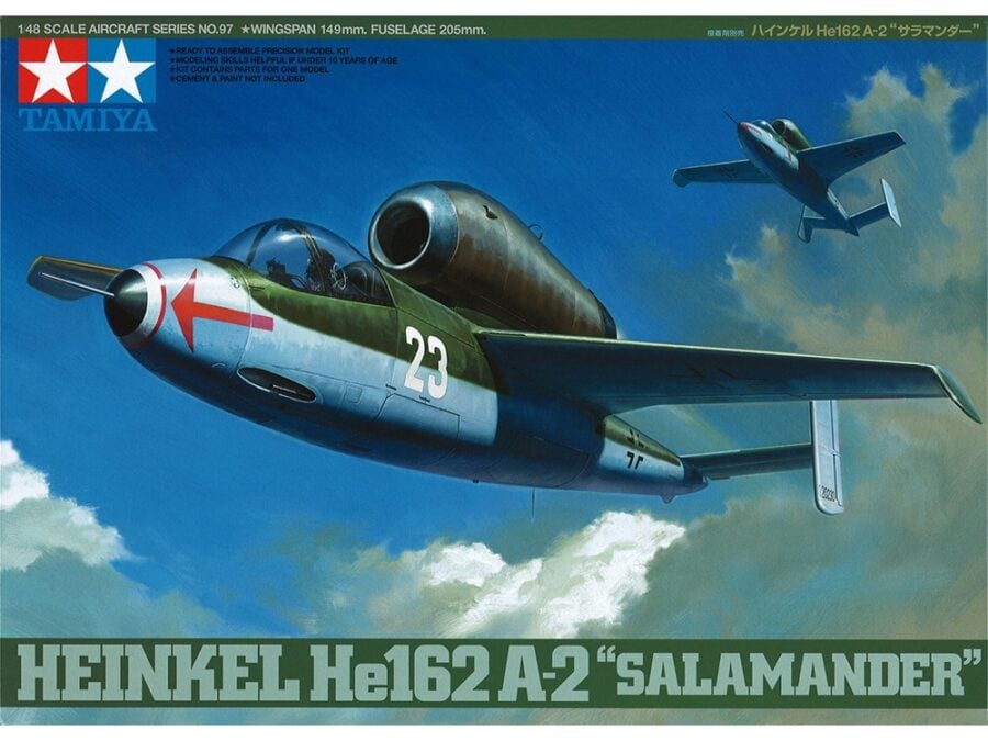 Tamiya 61097 1/48 Heinkel He162 A-2 "Salamander"：圖片 6