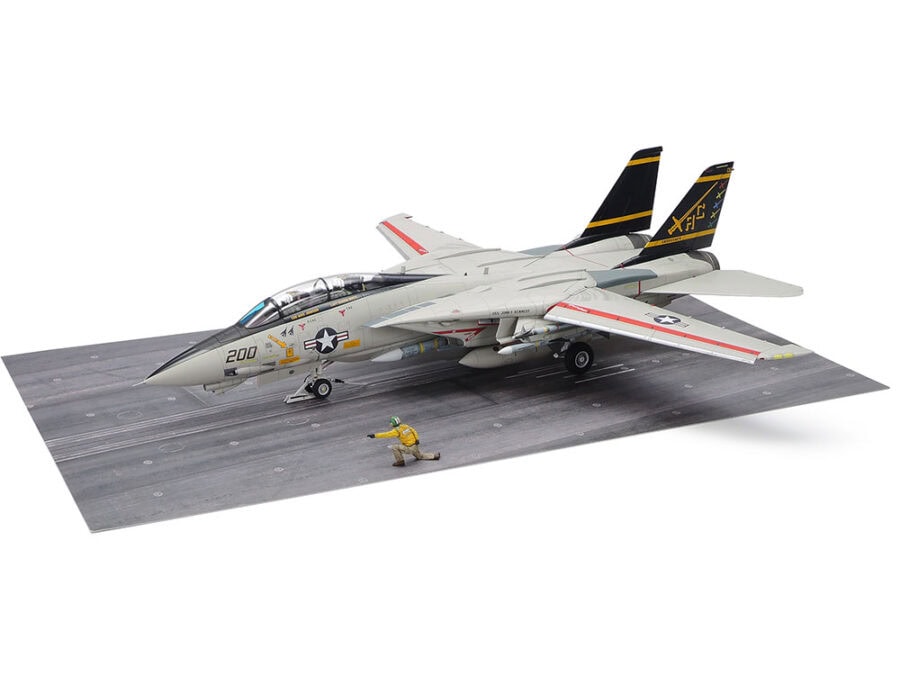 Tamiya 61122 1/48 Grumman F-14A Tomcat (Late Model) Carrier Launch Set：圖片 1