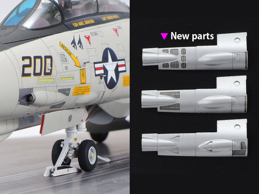 Tamiya 61122 1/48 Grumman F-14A Tomcat (Late Model) Carrier Launch Set：圖片 30