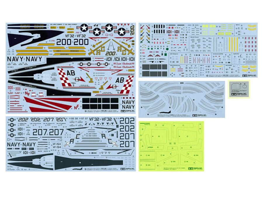 Tamiya 61122 1/48 Grumman F-14A Tomcat (Late Model) Carrier Launch Set：圖片 26
