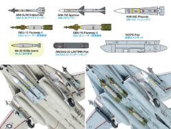 Tamiya 61122 1/48 Grumman F-14A Tomcat (Late Model) Carrier Launch Set：圖片 10