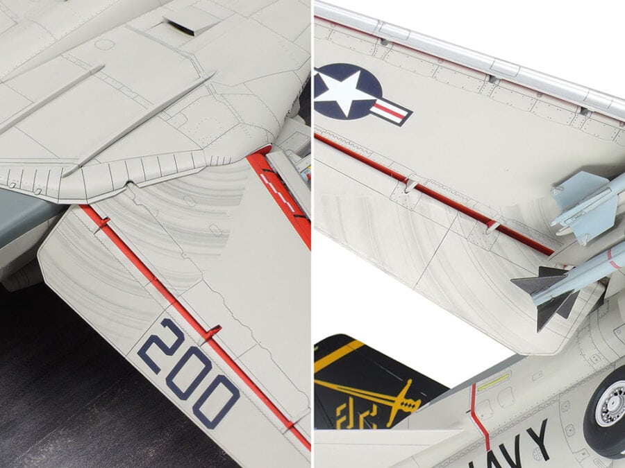 Tamiya 61122 1/48 Grumman F-14A Tomcat (Late Model) Carrier Launch Set：圖片 6