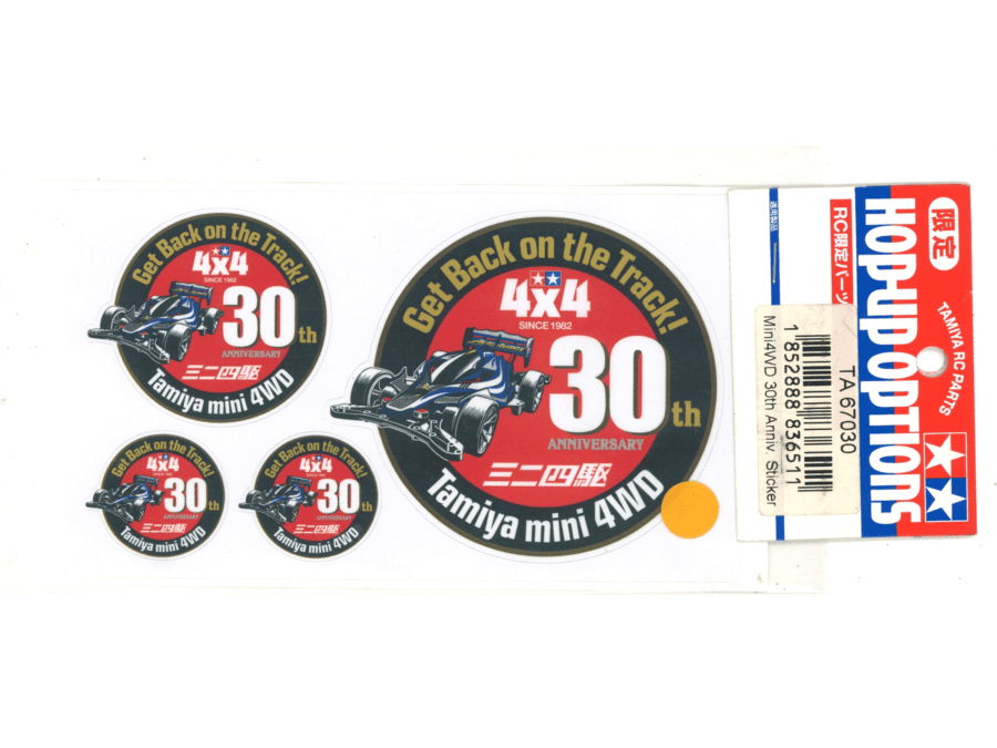 Tamiya 67030 Mini4WD 30th Anniversary Sticker：圖片 1