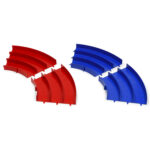 Tamiya 69573 - Japan Cup Junior Circuit Curve Section Set (Blue/Red, 2pcs. each)
