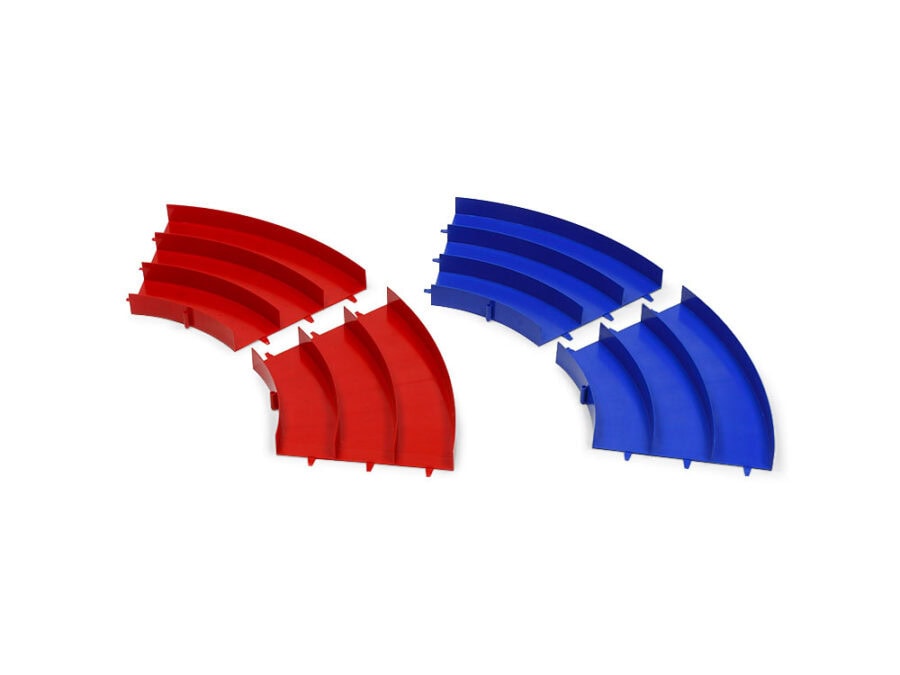 Tamiya 69573 - Japan Cup Junior Circuit Curve Section Set (Blue/Red, 2pcs. each)：圖片 1