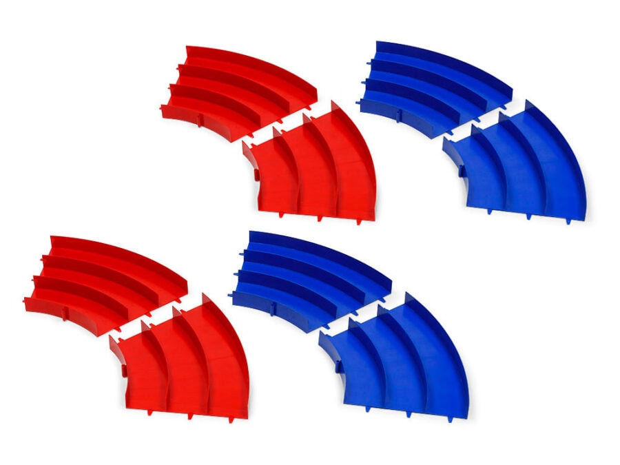 Tamiya 69578 Japan Cup Junior Circuit Curve Section Set (Blue/Red, 4pcs. each)：圖片 1