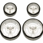 Tamiya 69915 Slim Tire Set (36mm, 55mm Dia./Clear Wheels)