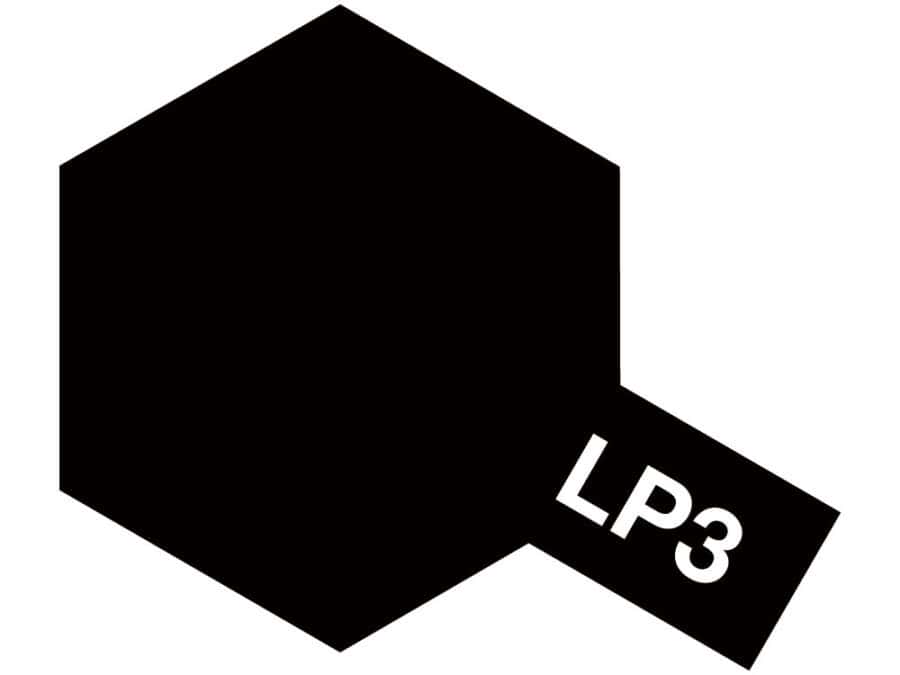 Tamiya 82103 Lacquer Paint LP-3 Flat Black：圖片 1