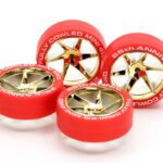 Tamiya 95505 Fully Cowled Mini 4WD 25th Anniv. Red Tires & Gold Plated Wheels