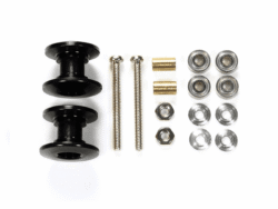 Tamiya 92431 Lightweight Double Aluminium Rollers 13-12mm Black TKC 25th Anniversary Special：圖片 4