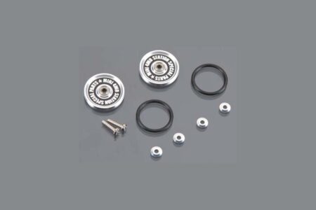 Tamiya 94731 19mm Aluminum Ball-Race Roller Set (Dish/Black)