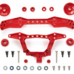 Tamiya 94745 Reinforced Rear Double Roller Stay (3 Attachment Points/Red)