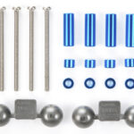 Tamiya 94753 1/32 Mini 4WD Aluminum Spacer Set (12mm, 3mm, 1.5mm / 4pcs. Each) (Blue)