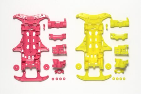 Tamiya 94838 VS Flourescent-Color Chassis Set (Pink, Yellow)