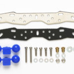 Tamiya 95006 1/32 Mini 4WD Plate Weight(Sliver)w/FRP Multi-Roller Setting Stay