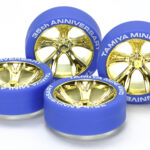 Tamiya 95098 1/32 35th Anniversary Blue Tires & Gold Plated A-Spoke Wheels