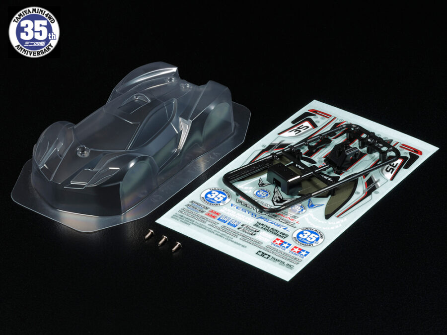 Tamiya 95101 1/32 Mini 4WD Mini 4WD 35th Anniversary Festa Jaune L Clear Body Set：圖片 1