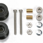 Tamiya 95231 Double Aluminum Rollers (13-12mm) Black